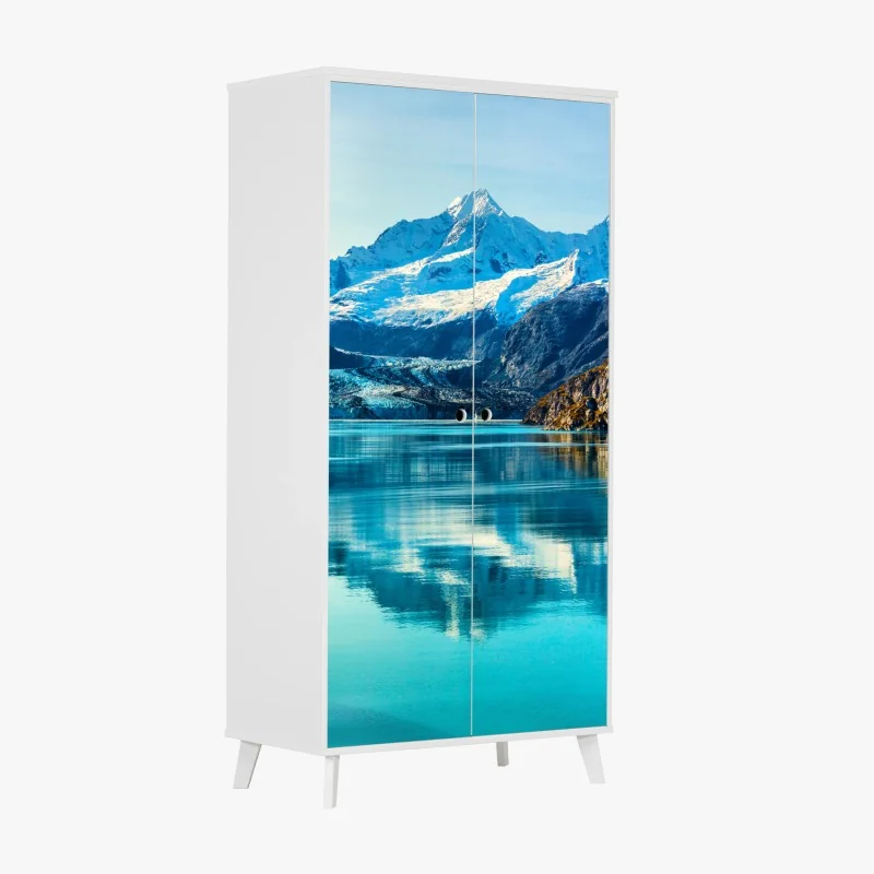 Schrankaufkleber schwarzer marmor mit weißen adern – Wallnifity®