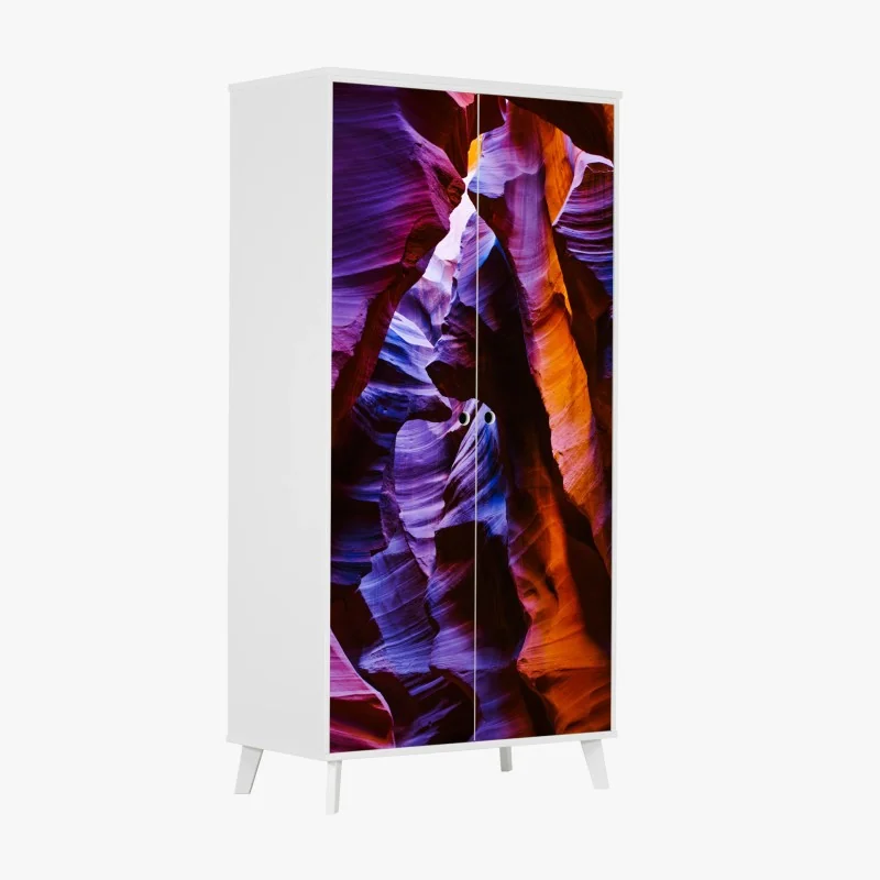 Schrankaufkleber schwarzer marmor mit weißen adern – Wallnifity®