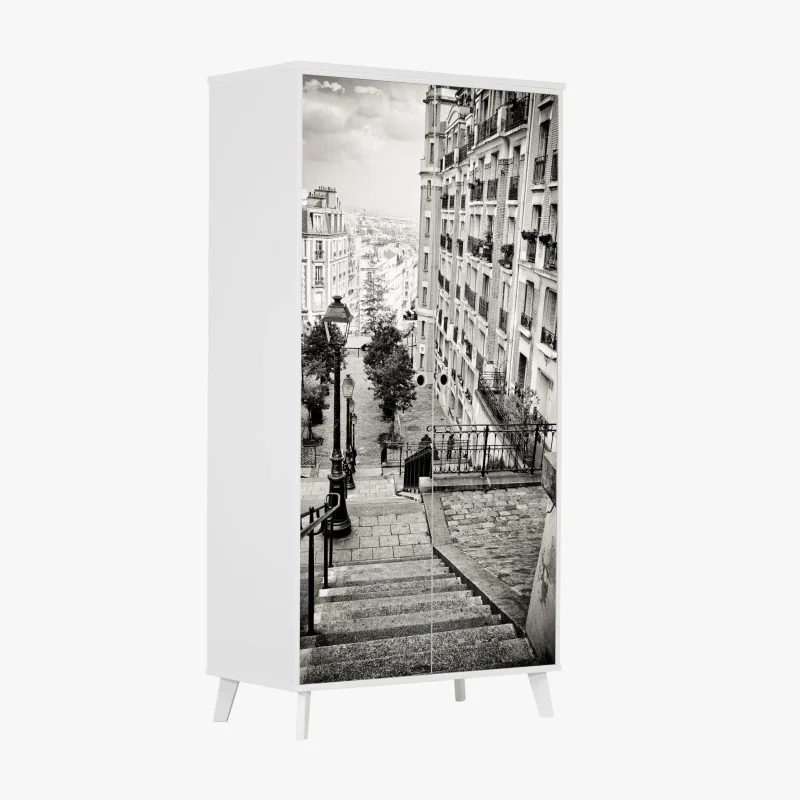 Schrankaufkleber tropisches monstera- und palmblättermuster – Wallnifity®