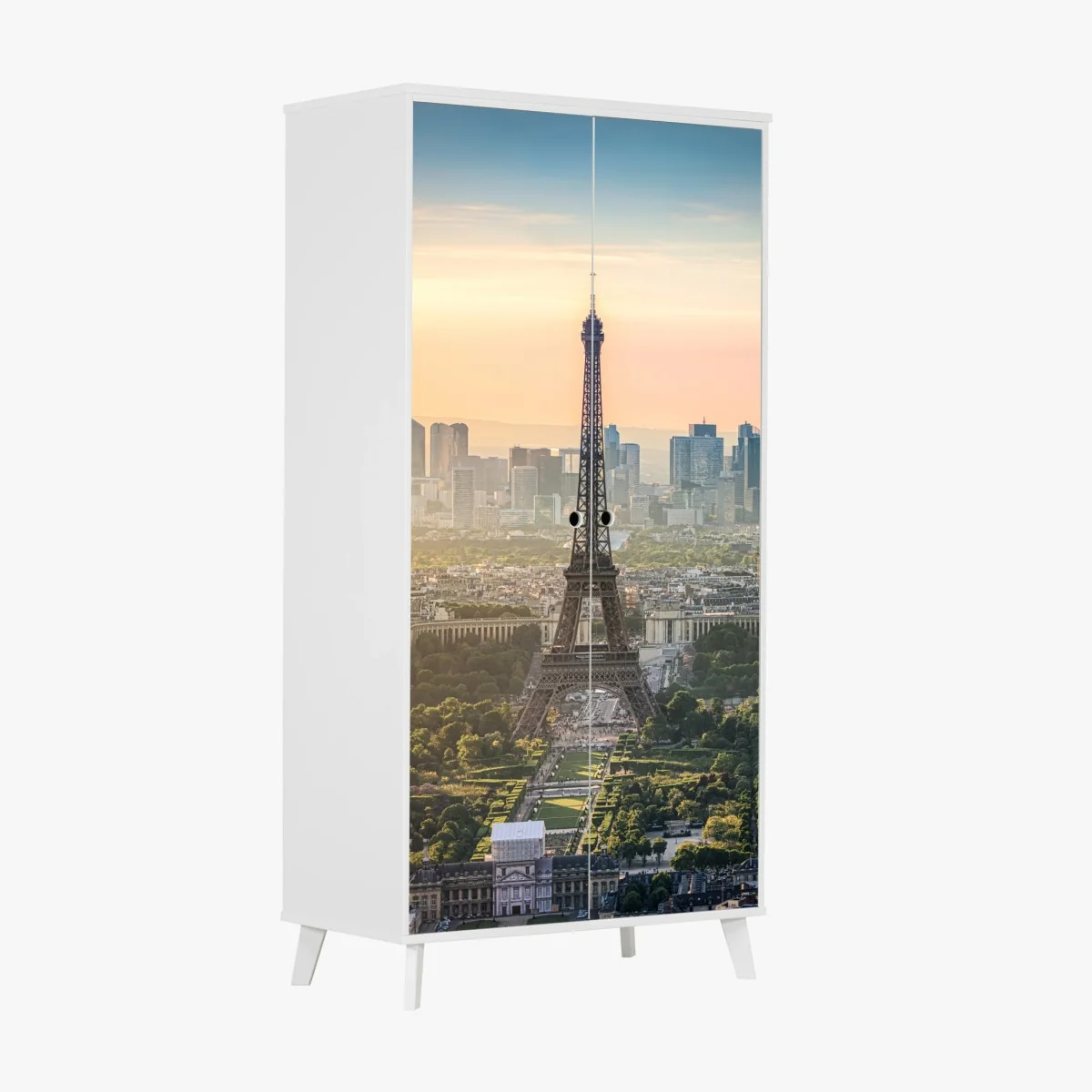 Schrankaufkleber Paris skyline mit dem Eiffelturm – Wallnifity® Schrankaufkleber Paris skyline mit dem Eiffelturm – Wallnifity®