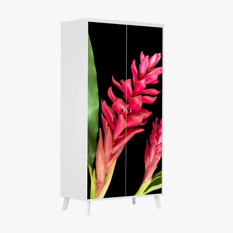 Schrankaufkleber sanftes blaues botanisches muster – Wallnifity®