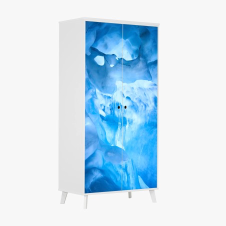 Schrankaufkleber ätherische blaue eishöhle – Wallnifity®