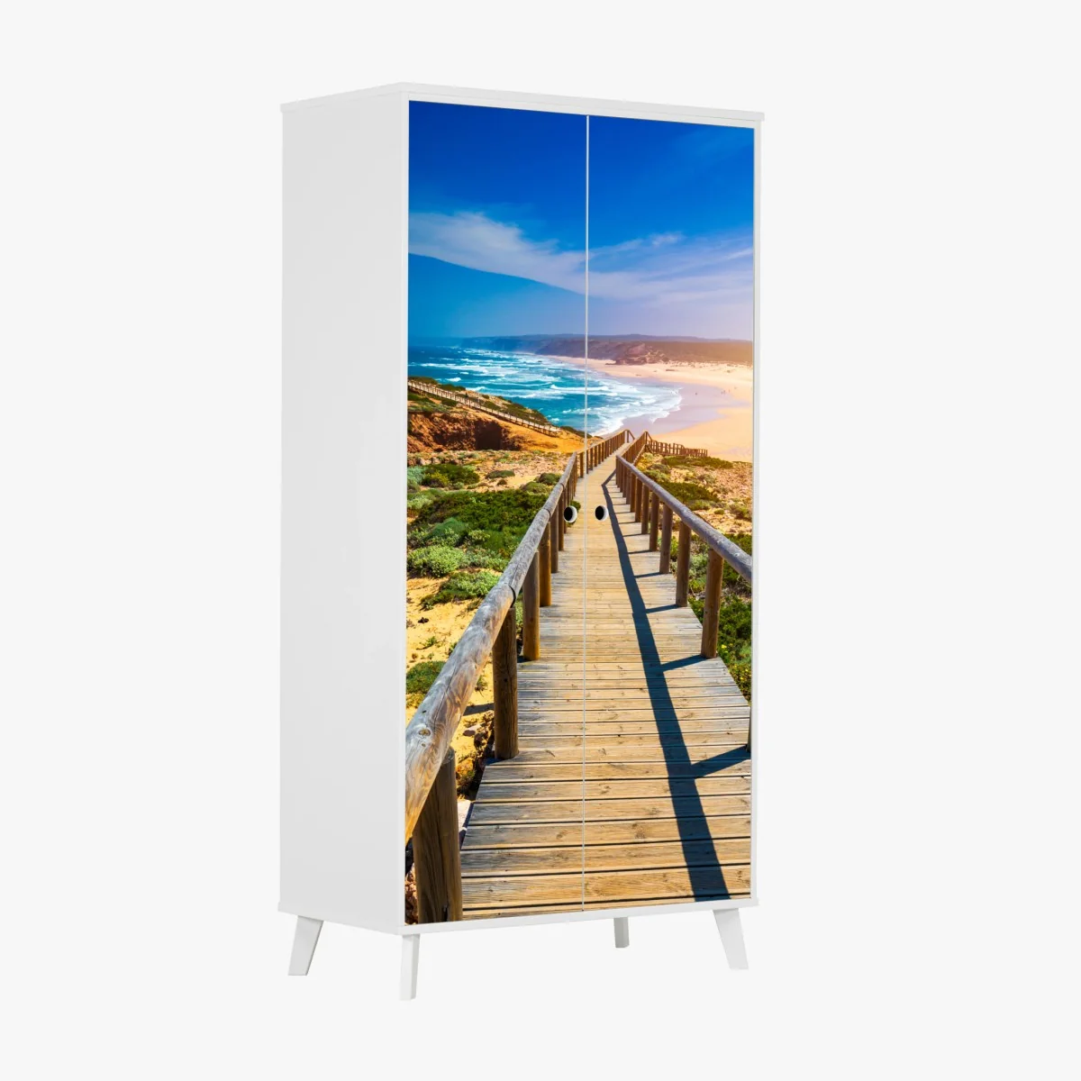 Schrankaufkleber steg zur Praia da Bordeira – Wallnifity® Schrankaufkleber steg zur Praia da Bordeira – Wallnifity®