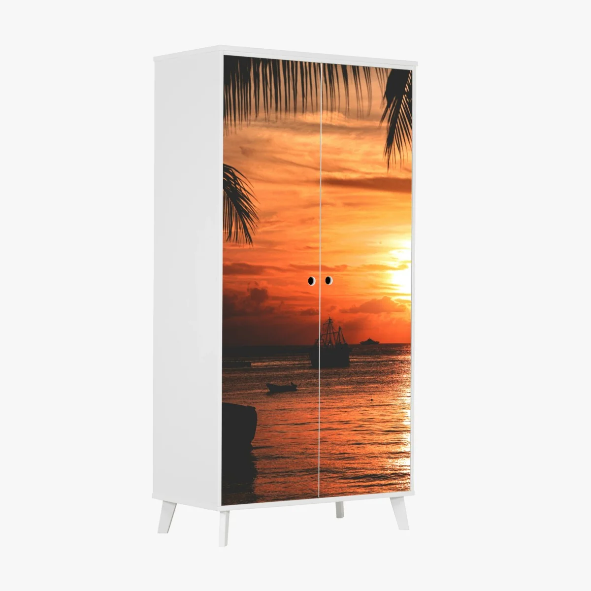 Schrankaufkleber tropischer sonnenuntergang am meer – Wallnifity® Schrankaufkleber tropischer sonnenuntergang am meer – Wallnifity®