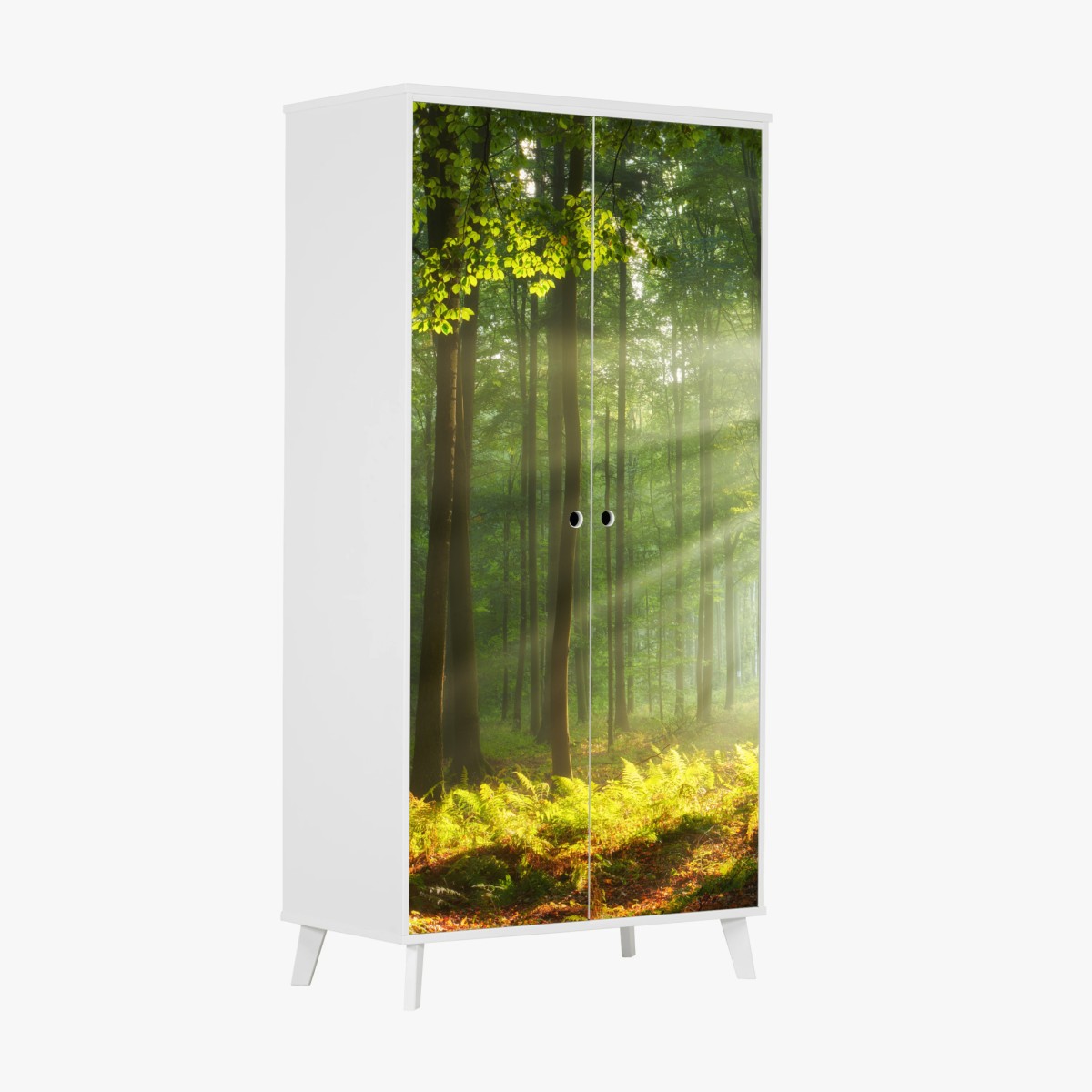 Schrankaufkleber sonniger morgenwald – Wallnifity®