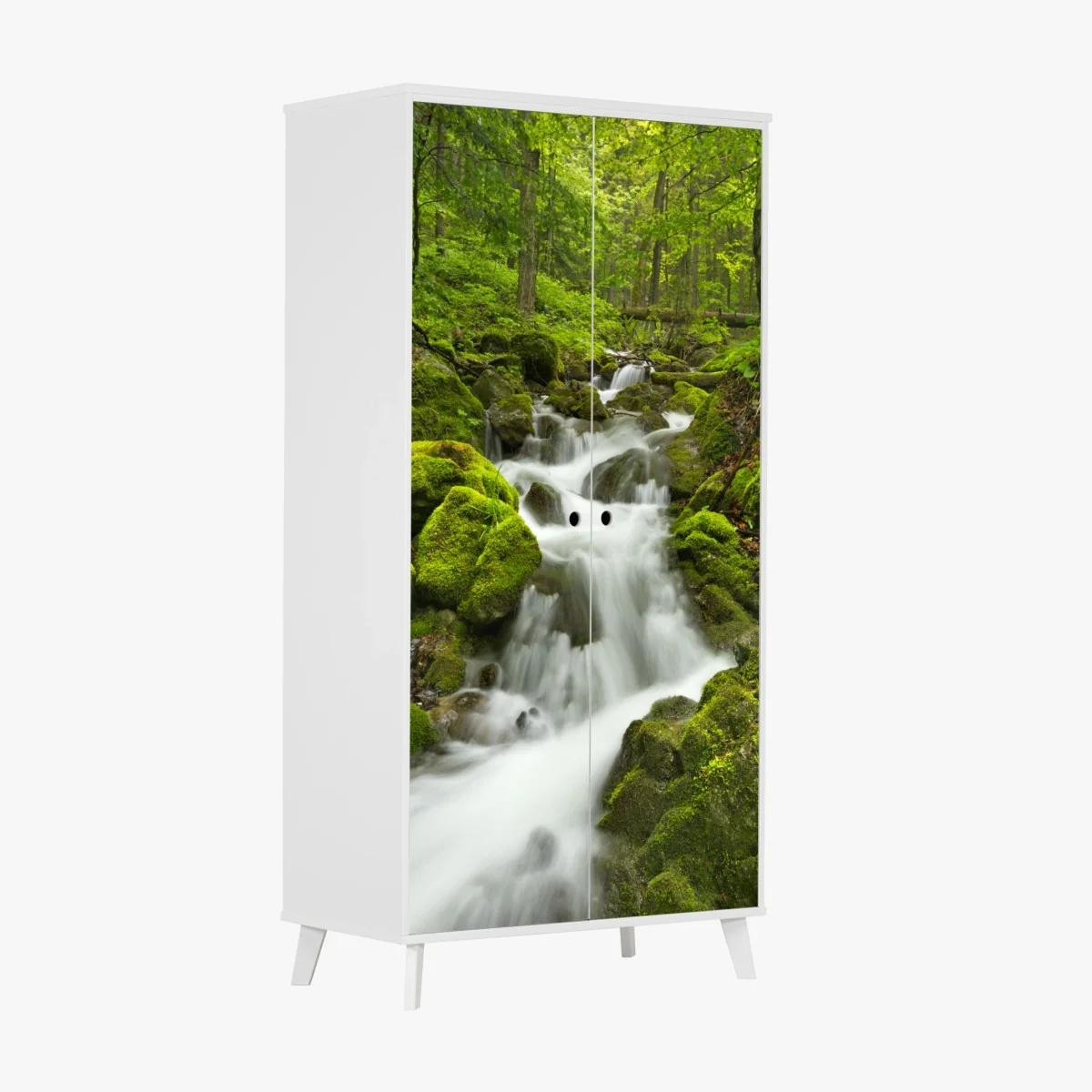 Schrankaufkleber moosiger wasserfall – Wallnifity® Schrankaufkleber moosiger wasserfall – Wallnifity®