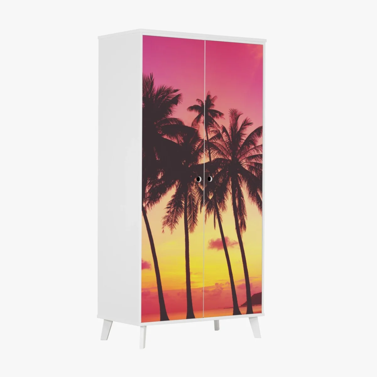 Schrankaufkleber tropischer sonnenuntergang mit palmen, Thailand – Wallnifity® Schrankaufkleber tropischer sonnenuntergang mit palmen, Thailand – Wallnifity®