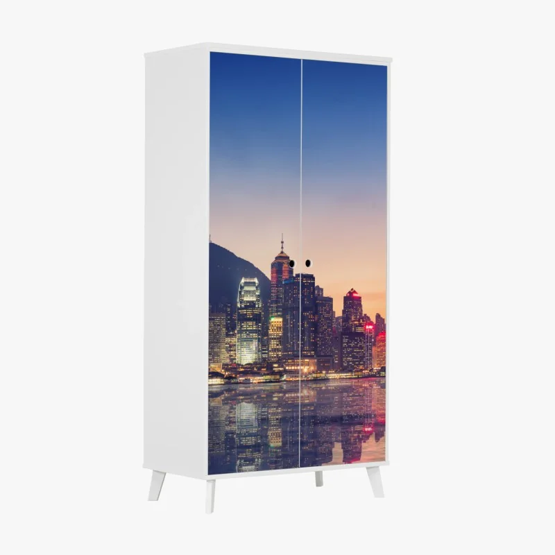 Schrankaufkleber leuchtturm auf felsiger küste – Wallnifity®