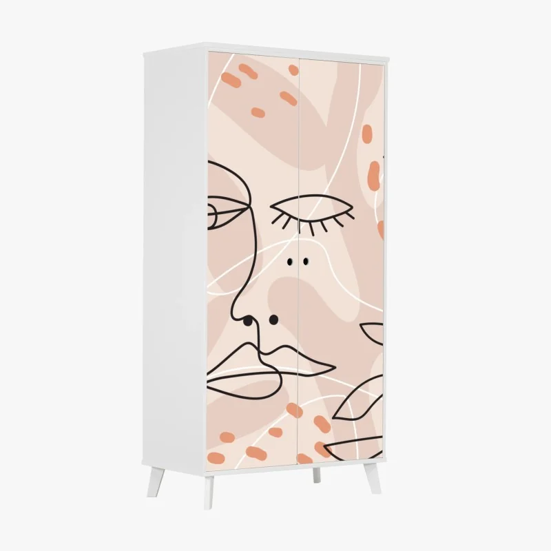 Schrankaufkleber schwarzes geometrisches kreismuster – Wallnifity®