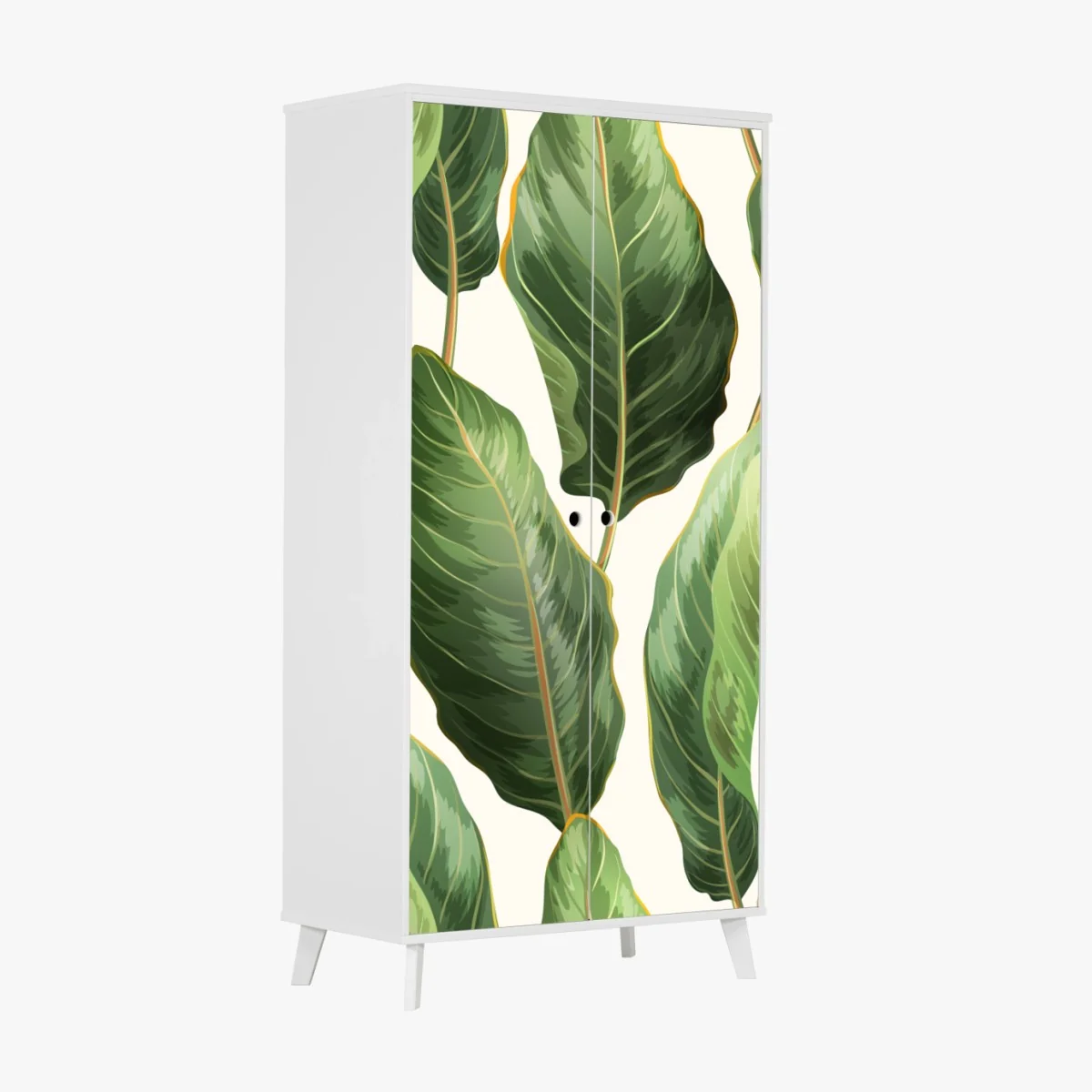 Schrankaufkleber tropisches bananenblattmuster – Wallnifity® Schrankaufkleber tropisches bananenblattmuster – Wallnifity®