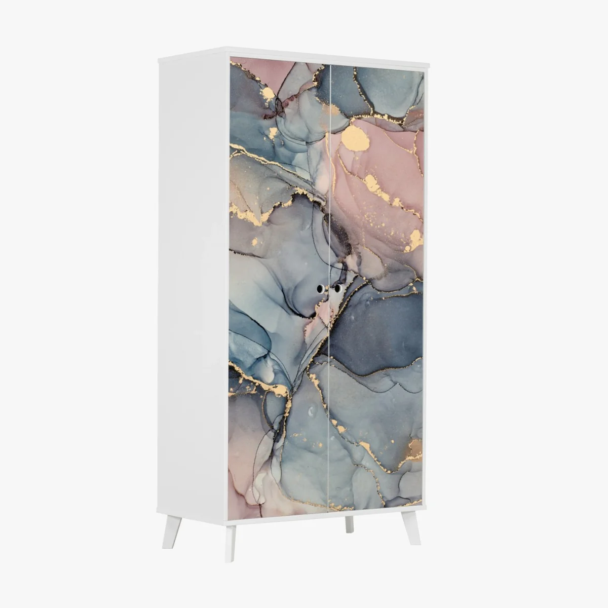 Schrankaufkleber zarte pastell-flüssigmarmor mit goldadern – Wallnifity® Schrankaufkleber zarte pastell-flüssigmarmor mit goldadern – Wallnifity®