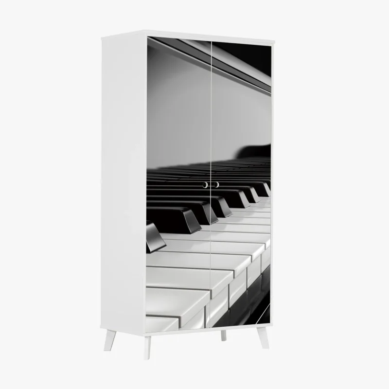 Schrankaufkleber tropisches monstera- und palmblättermuster – Wallnifity®