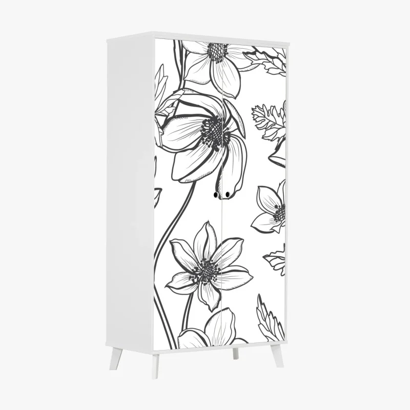 Schrankaufkleber tropischer Karibikstrand bei sonnenuntergang – Wallnifity®