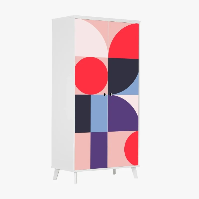 Schrankaufkleber geometrische pastellkomposition