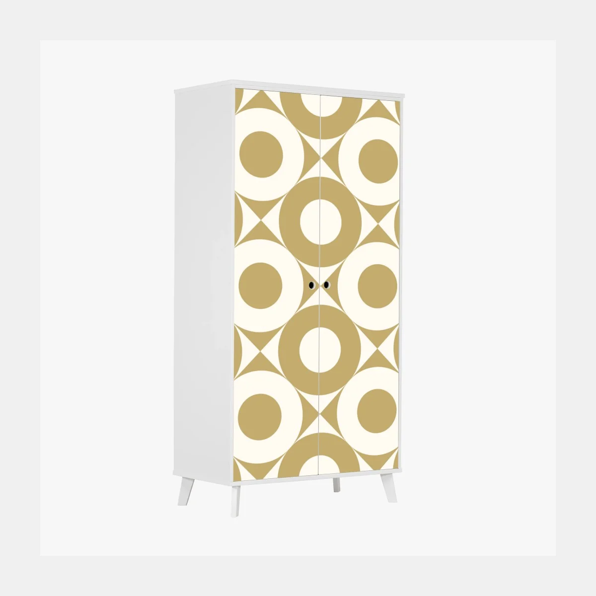 Schrankaufkleber goldenes geometrisches kreismuster – Wallnifity® Schrankaufkleber goldenes geometrisches kreismuster – Wallnifity®