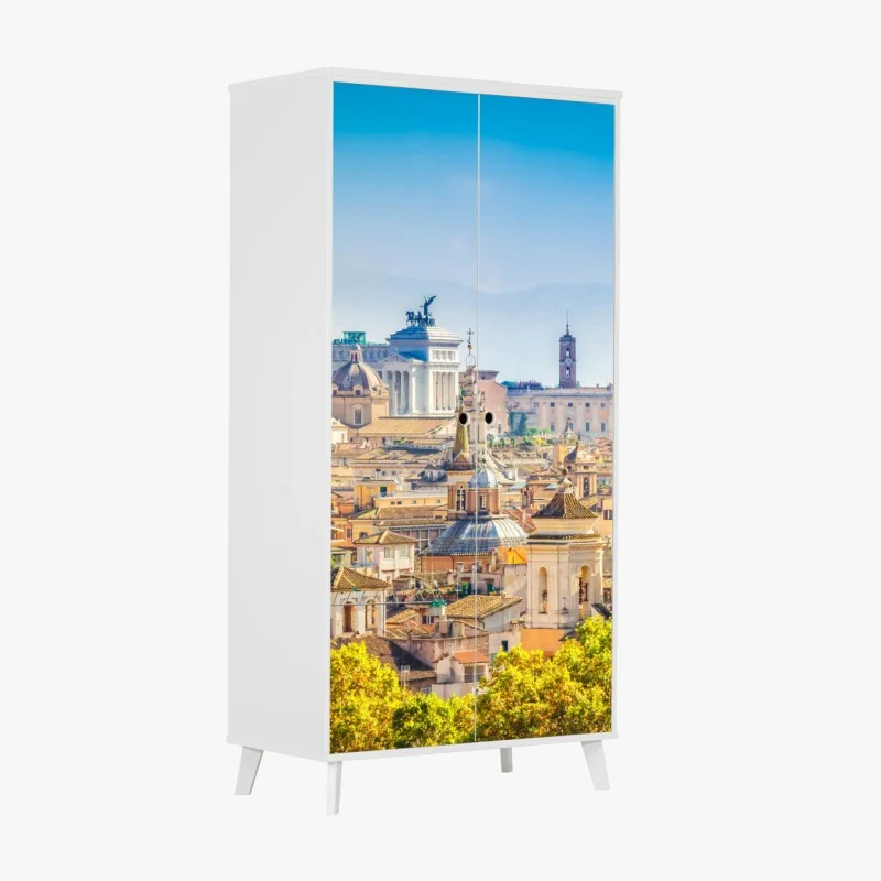 Schrankaufkleber tiefes ozeanblau mit goldadern – Wallnifity®