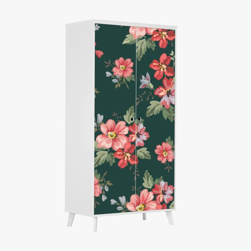 Schrankaufkleber türkis-gelbes abstraktes muster – Wallnifity®