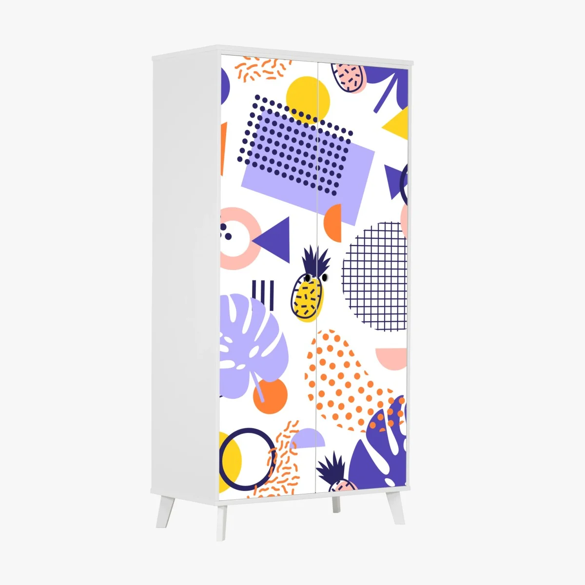 Schrankaufkleber verspieltes tropisches geometrisches muster – Wallnifity® Schrankaufkleber verspieltes tropisches geometrisches muster – Wallnifity®