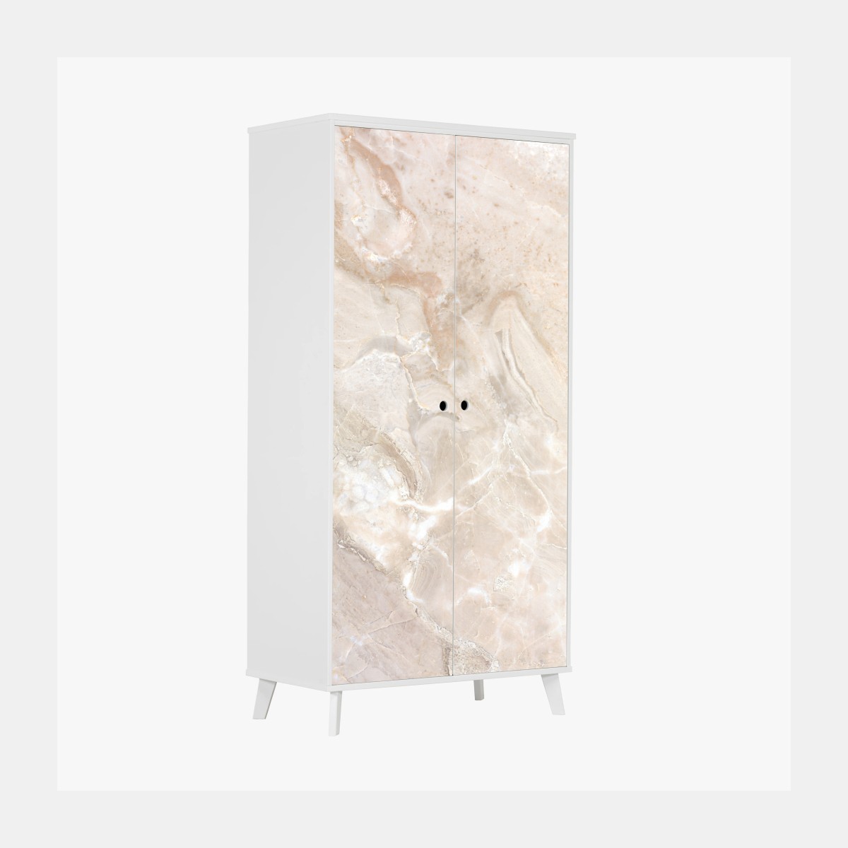 Schrankaufkleber beige marmorstruktur – Wallnifity®