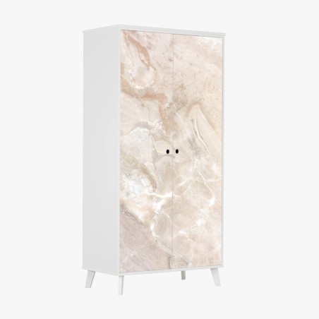 Schrankaufkleber beige marmorstruktur – Wallnifity®