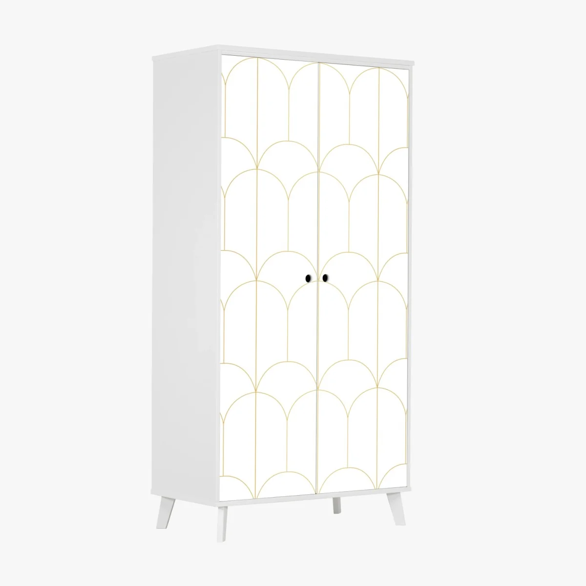 Schrankaufkleber goldenes art deco bogenmuster – Wallnifity®