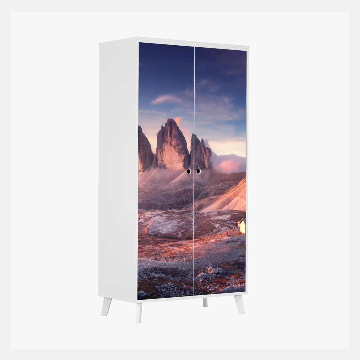 Schrankaufkleber sonnenaufgang über den gipfeln der Dolomiten – Wallnifity® Schrankaufkleber sonnenaufgang über den gipfeln der Dolomiten – Wallnifity®