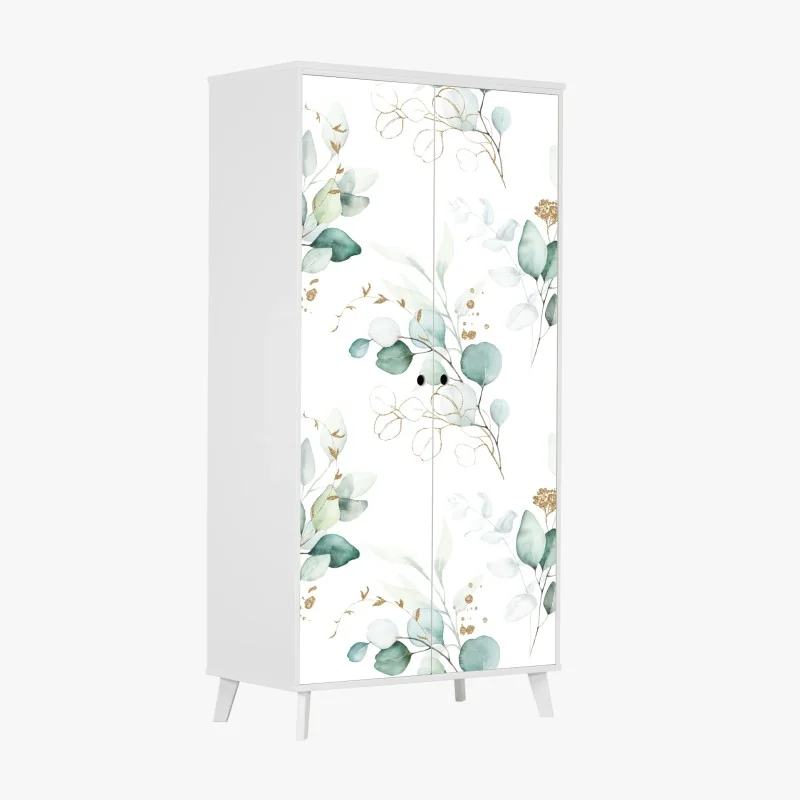 Schrankaufkleber vintage botanisches muster mit pfingstrosen – Wallnifity®