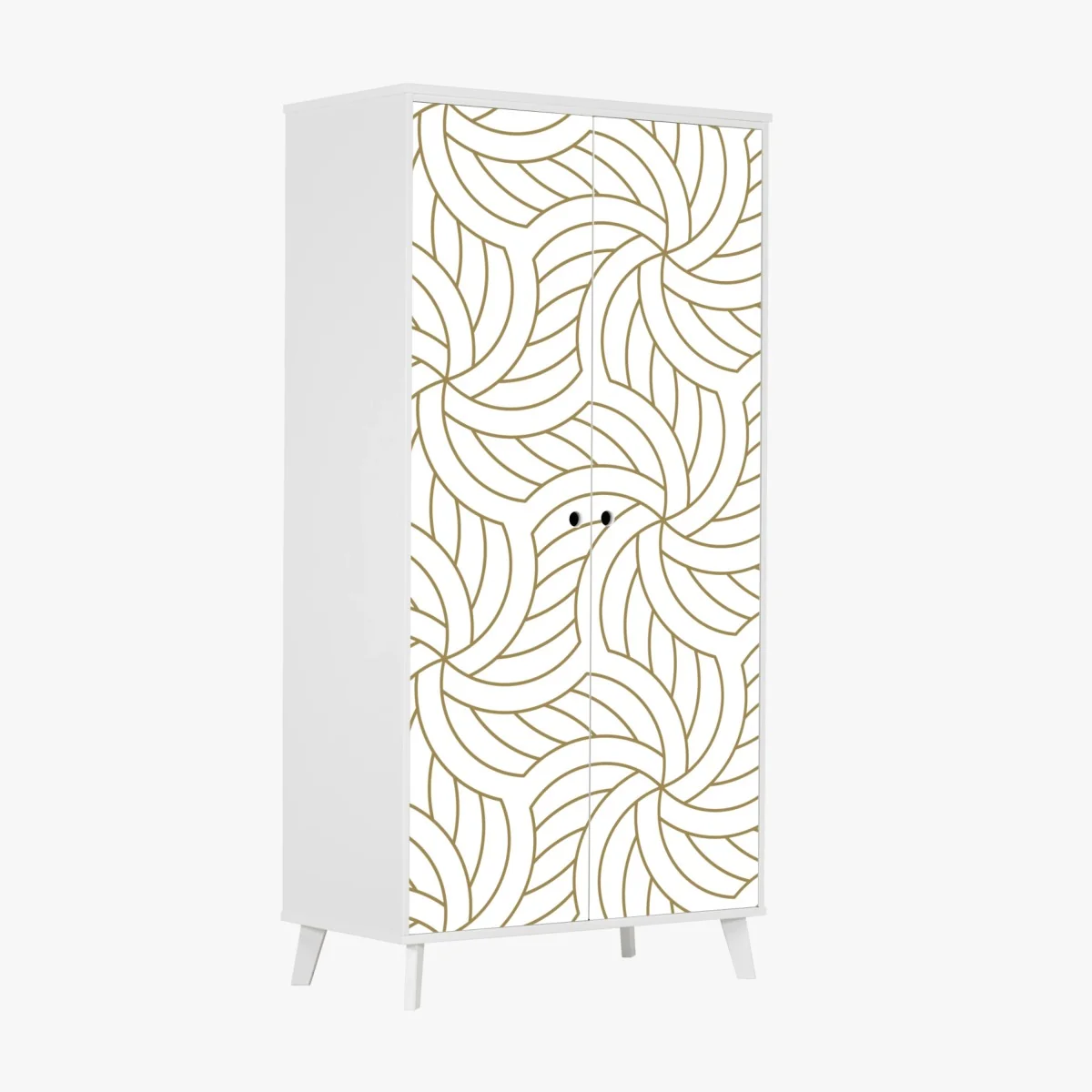 Schrankaufkleber goldenes geometrisches wirbelmuster – Wallnifity® Schrankaufkleber goldenes geometrisches wirbelmuster – Wallnifity®