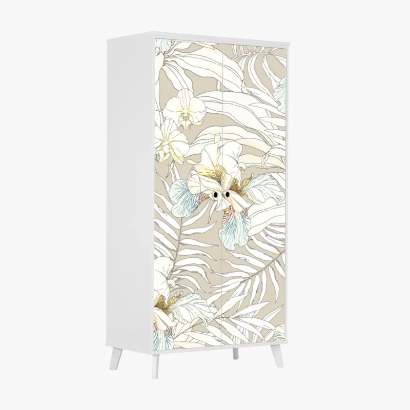 Schrankaufkleber lächelnde planeten im verspielten weltraummuster – Wallnifity®