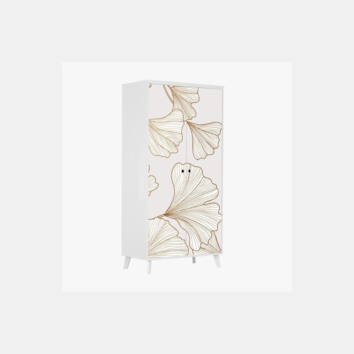 Schrankaufkleber feines goldenes ginkgo-blätter muster – Wallnifity® Schrankaufkleber feines goldenes ginkgo-blätter muster – Wallnifity®