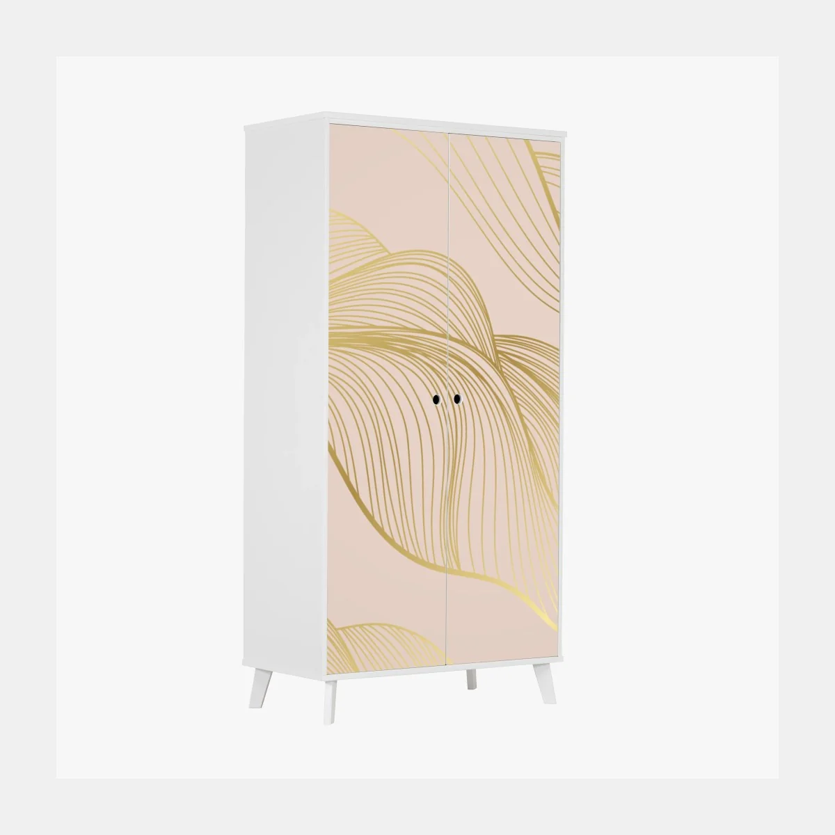 Schrankaufkleber abstraktes muster goldener wellen – Wallnifity® Schrankaufkleber abstraktes muster goldener wellen – Wallnifity®