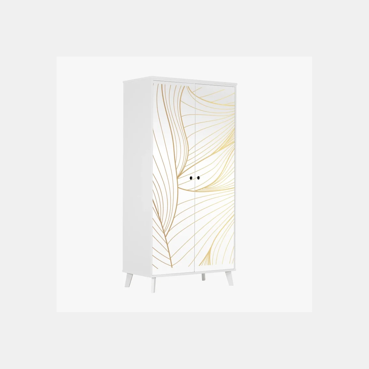 Schrankaufkleber goldene fließende linien abstraktes design – Wallnifity® Schrankaufkleber goldene fließende linien abstraktes design – Wallnifity®