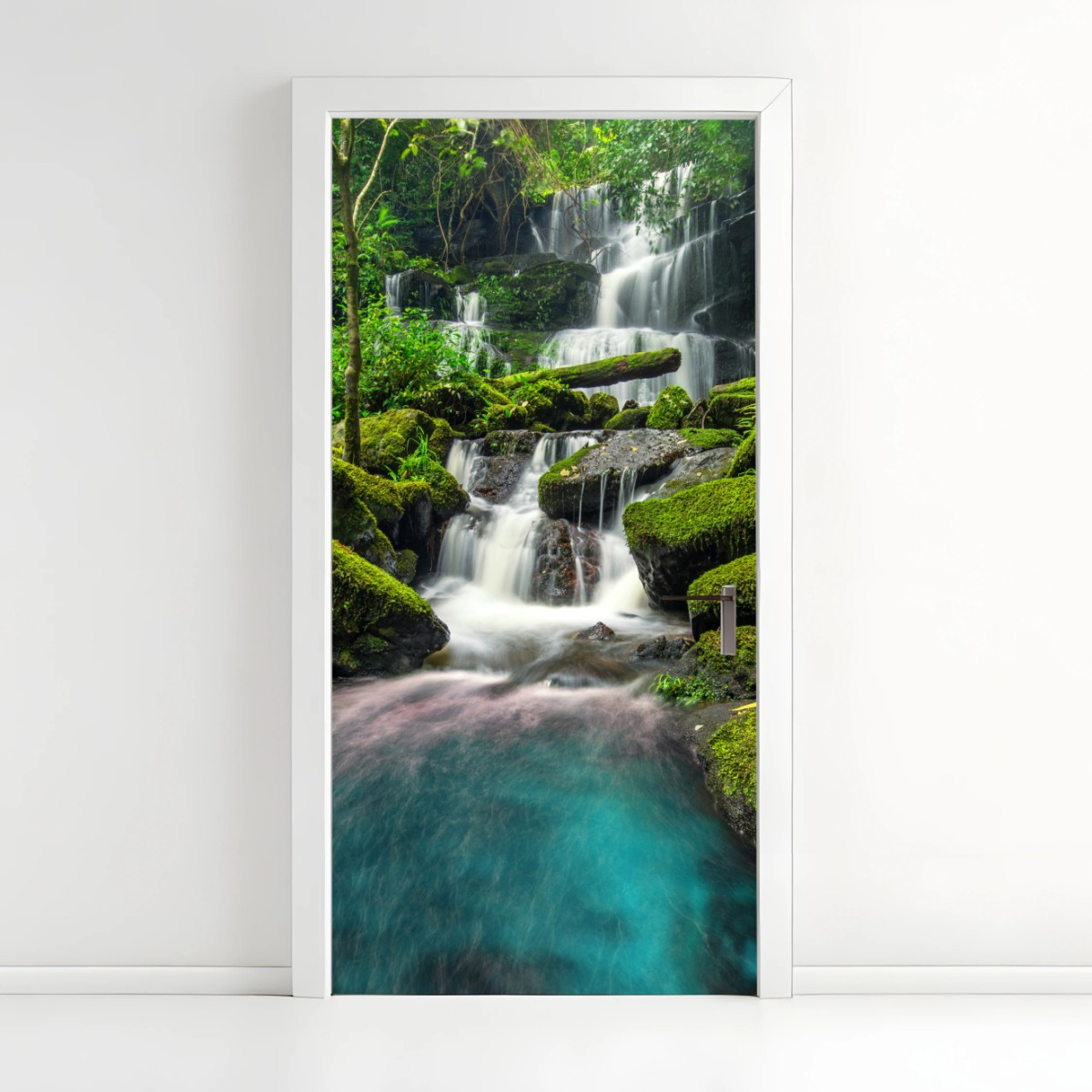 Türaufkleber ruhiger wasserfall in Phu Tub Berk, Thailand – Wallnifity®