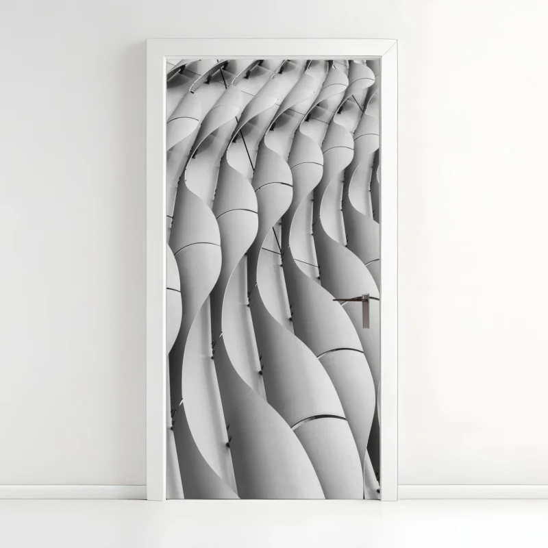 Türaufkleber sonnenblume in der ecke auf weißem hintergrund – Wallnifity®