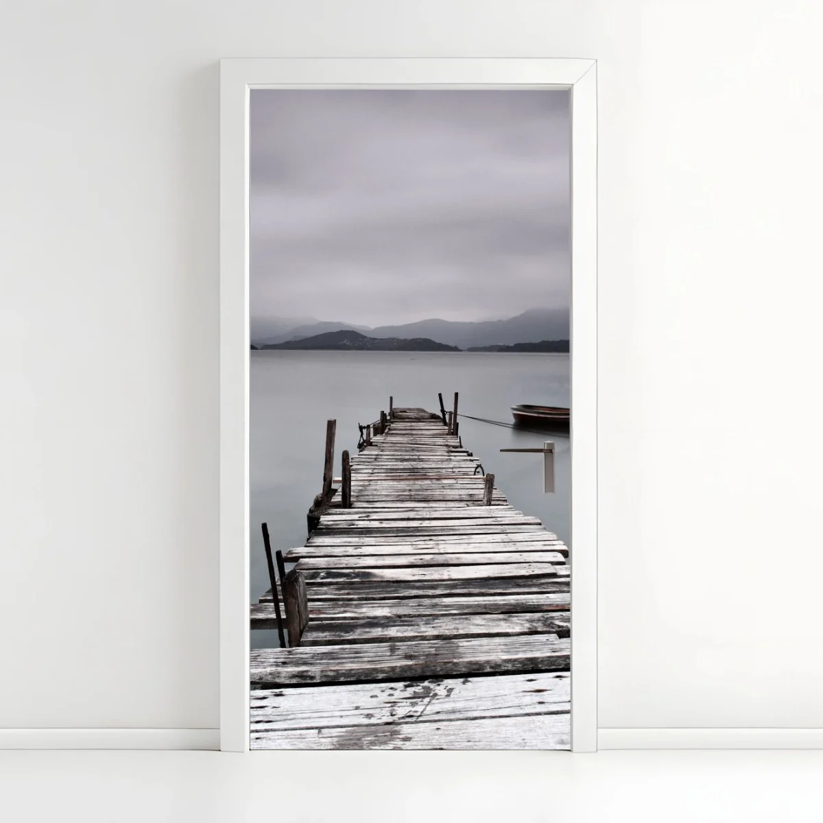 Türaufkleber ruhige seebrücke über stillem meer – Wallnifity® Türaufkleber ruhige seebrücke über stillem meer – Wallnifity®