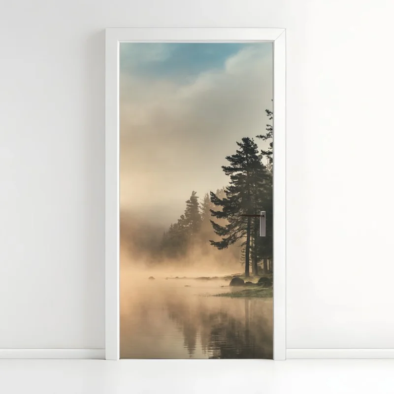 Türaufkleber leuchtende sonnenblume vor schwarzem hintergrund – Wallnifity®