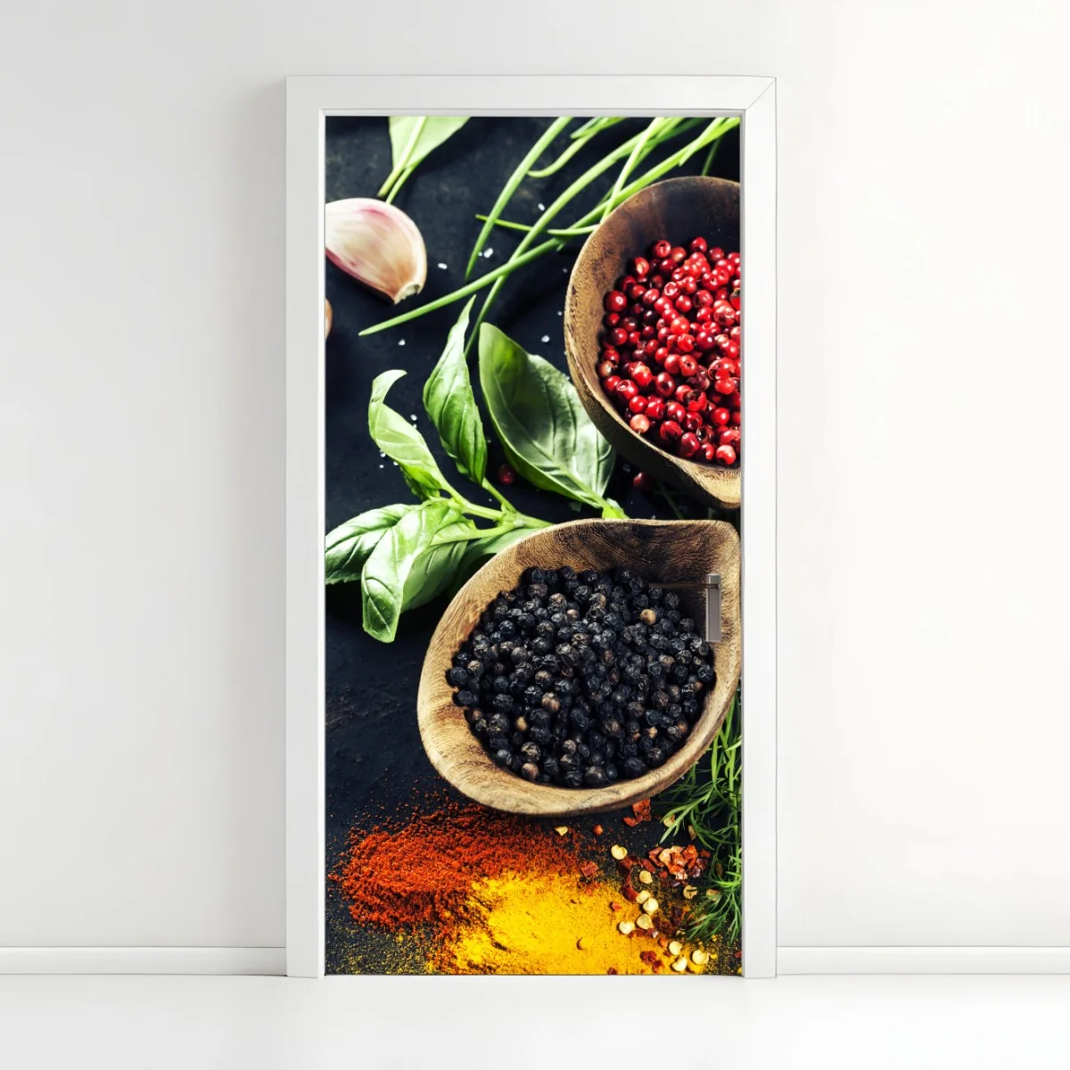 Türaufkleber lebendige gewürze und frische kräuter – Wallnifity® Türaufkleber lebendige gewürze und frische kräuter – Wallnifity®