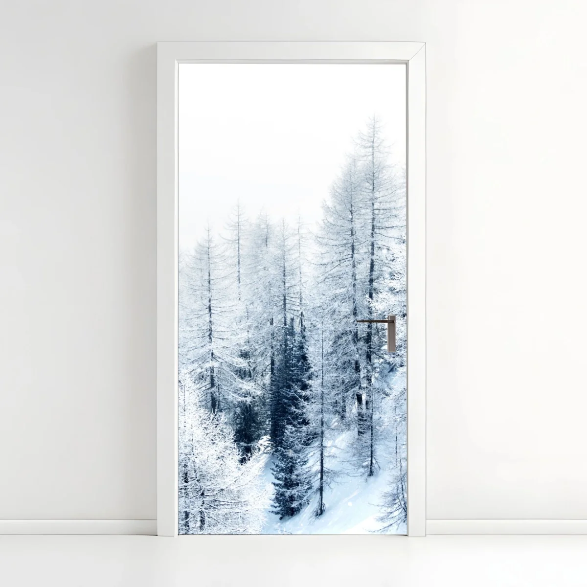 Türaufkleber winterstille: verschneiter wald – Wallnifity®