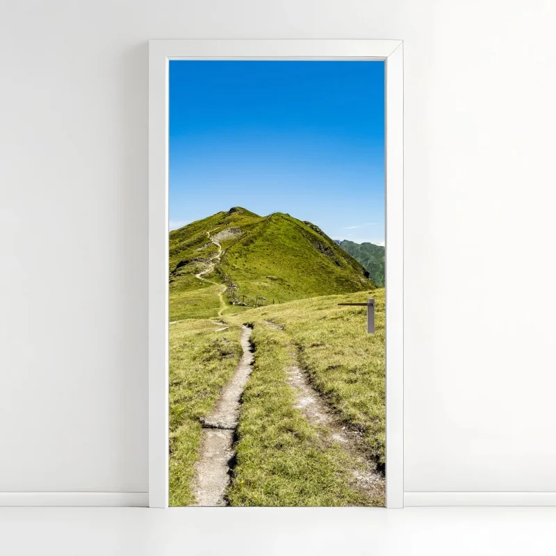 Türaufkleber gewundener wanderweg im Zillertal