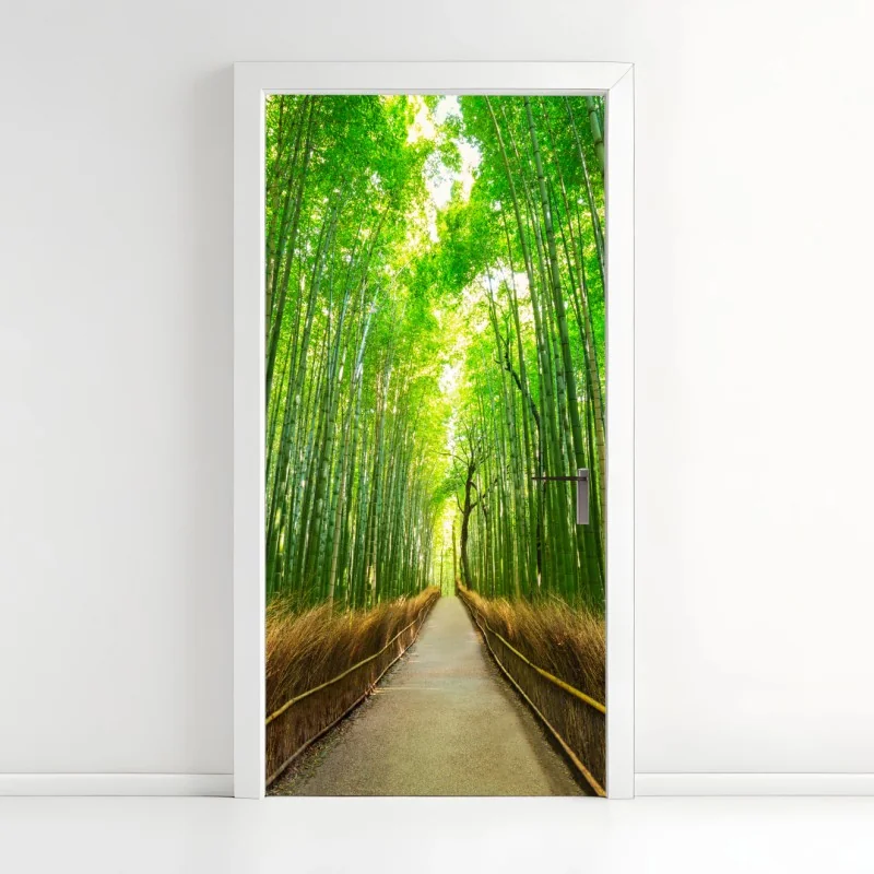 Türaufkleber leuchtende sonnenblume vor schwarzem hintergrund – Wallnifity®