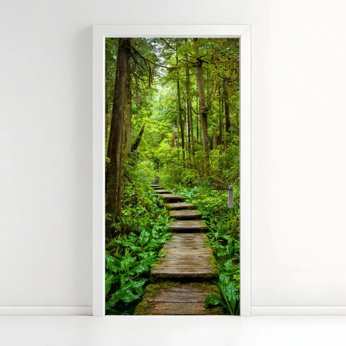 Türaufkleber ruhiger waldsteg – Wallnifity®