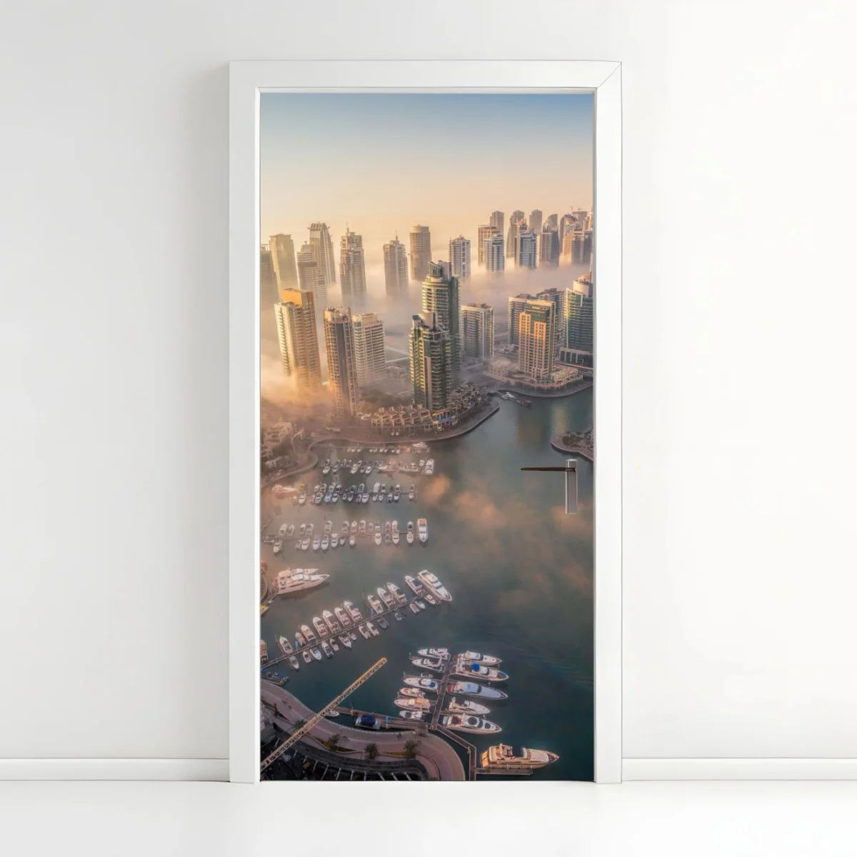 Türaufkleber Dubai marina sonnenuntergang – Wallnifity® Türaufkleber Dubai marina sonnenuntergang – Wallnifity®