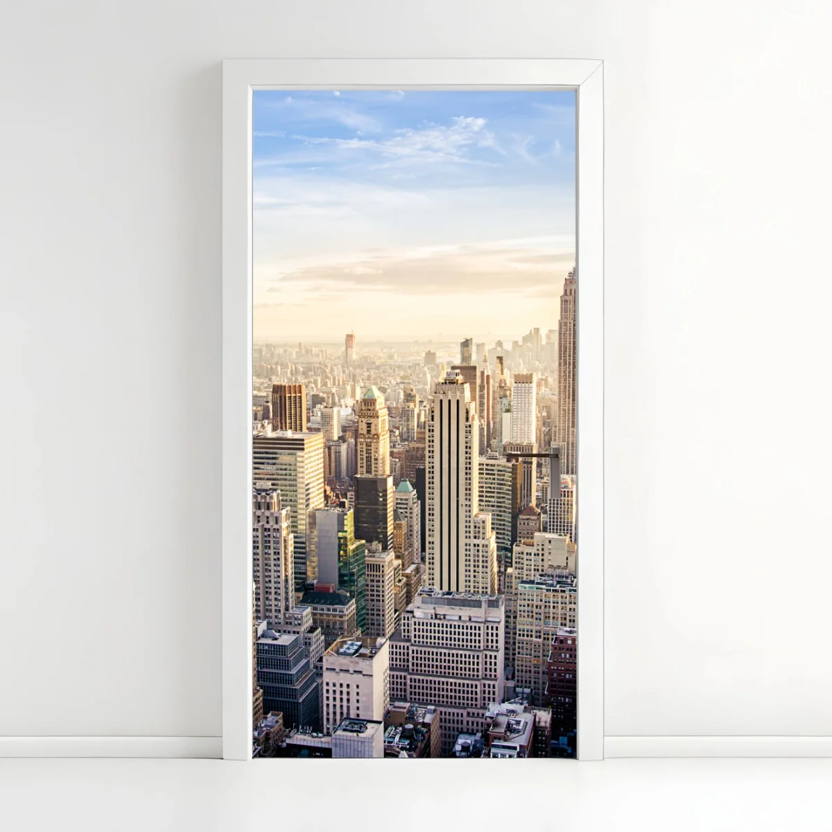 Türaufkleber New York skyline im morgenlicht – Wallnifity® Türaufkleber New York skyline im morgenlicht – Wallnifity®