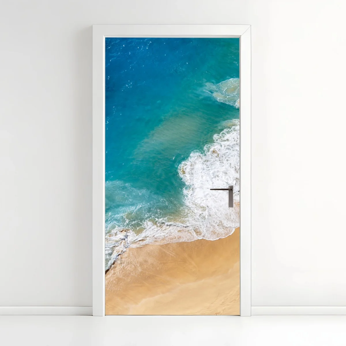 Türaufkleber luftaufnahme türkisfarbener strand – Wallnifity® Türaufkleber luftaufnahme türkisfarbener strand – Wallnifity®