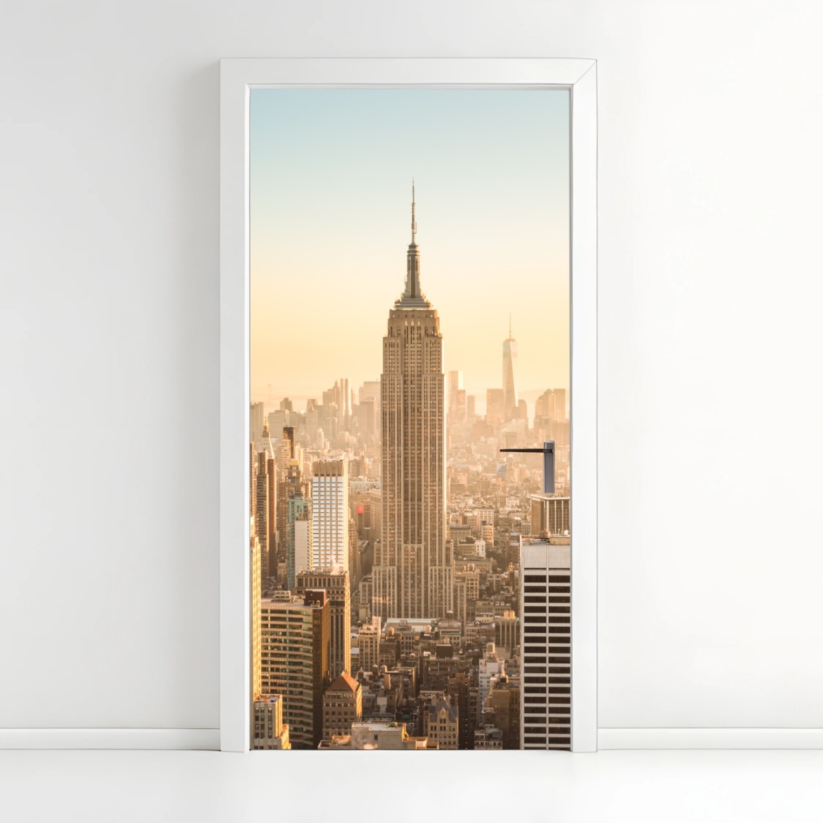 Türaufkleber New York skyline im goldenen licht – Wallnifity®