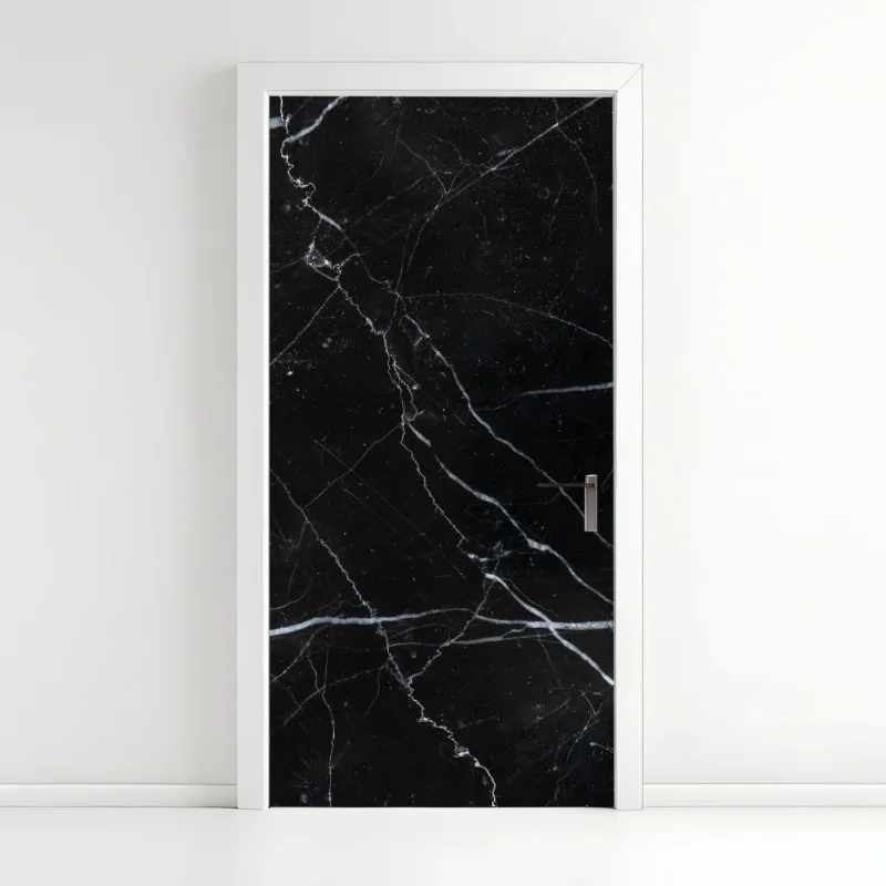 Türaufkleber schwarze marquina marmorstruktur für moderne interieur