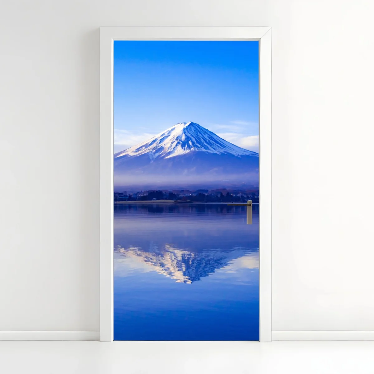 Türaufkleber Mount Fuji morgendliche reflexion über ruhigem see – Wallnifity®