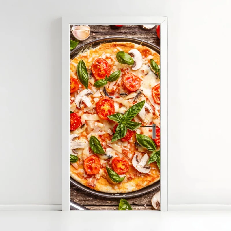 Türaufkleber fröhliches gelbes katzenmuster – Wallnifity®