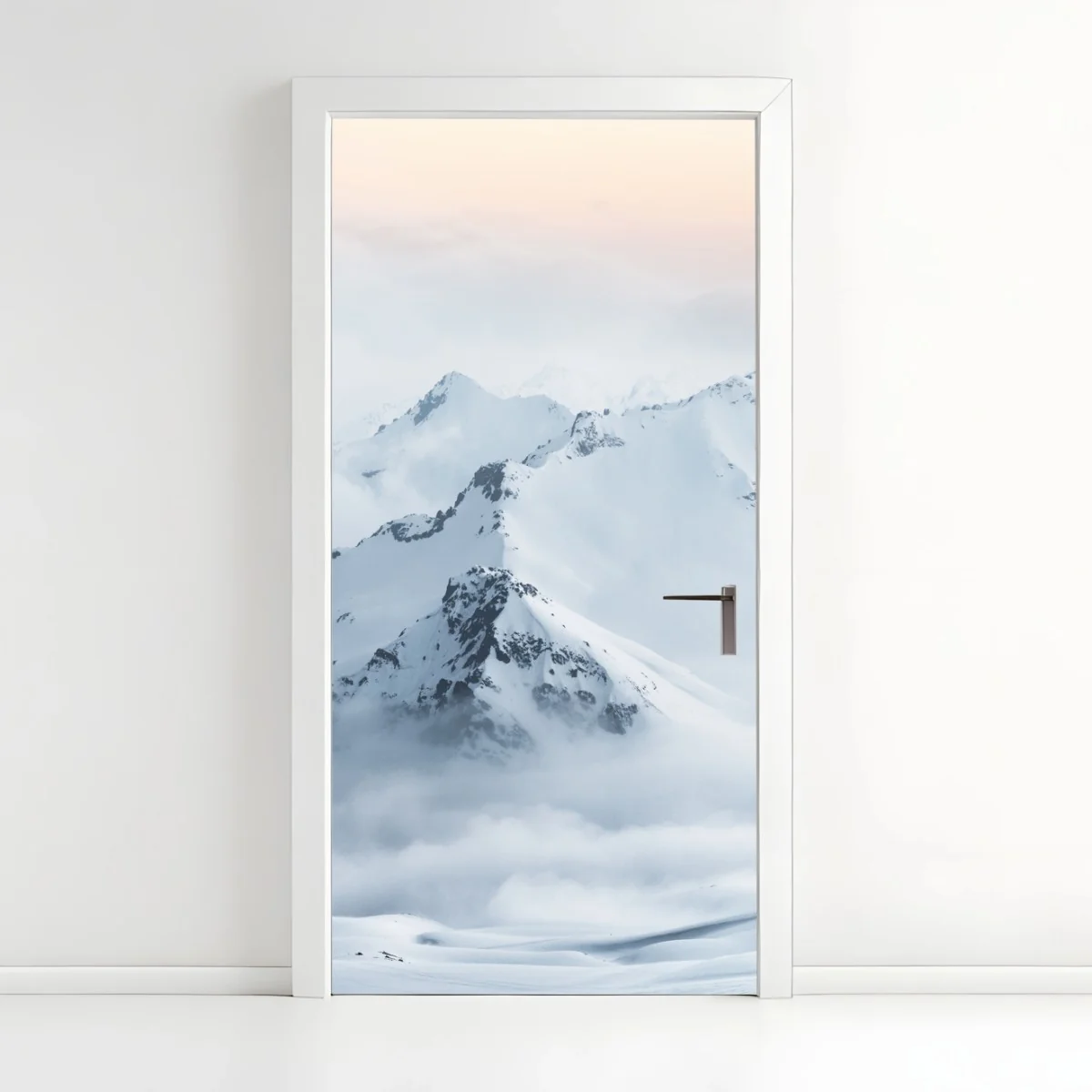 Türaufkleber verschneite gipfel des Kaukasus im dämmerlicht – Wallnifity® Türaufkleber verschneite gipfel des Kaukasus im dämmerlicht – Wallnifity®