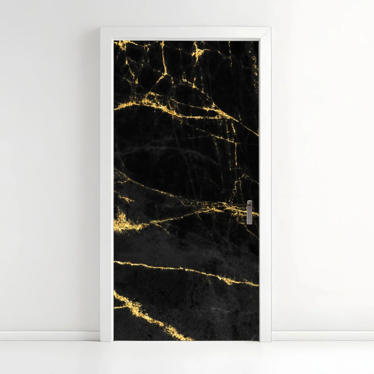 Türaufkleber schwarzer marmor mit goldenen adern – Wallnifity® Türaufkleber schwarzer marmor mit goldenen adern – Wallnifity®